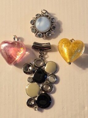 Blue,yellow Pink , Cluster Pendants Lot